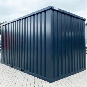 Contenedor de almacenamiento XXL de 3 metros RAL 7021 gris negro, con puerta de una hoja, A7741