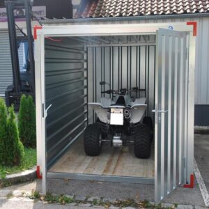 Contenedor de almacenamiento LC2, galvanizado, con puerta de dos hojas, Al. 2190 × An. 2180 × Pr. 2230 mm