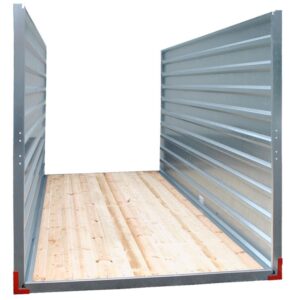 Contenedor de almacenamiento LC2, galvanizado, con puerta de dos hojas, Al. 2190 × An. 2180 × Pr. 2230 mm