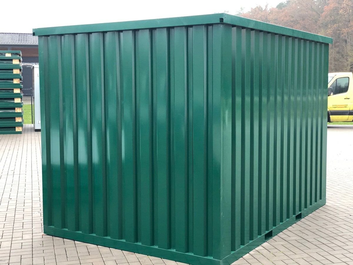 Contenedor de materiales MC3, lacado en RAL 6005 verde musgo, Al. 2090 × An. 2142 × Pr. 2950 mm, puerta frontal de una hoja - Imagen 11