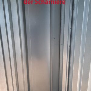 Contenedor de materiales MC4, lacado en RAL 7016 gris antracita, Al. 2090 × An. 2142 × Pr. 3882 mm, puerta frontal de dos hojas