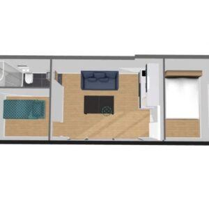 Tiny House 10 × 3,5 m – 35 m² con Terraza – Estilo Cabaña con Altillo