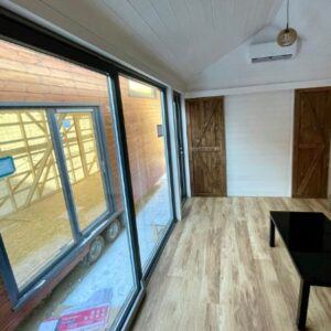 Casa Móvil 10 × 3,5 m – 35 m² – Planta con 2 Dormitorios y Salón